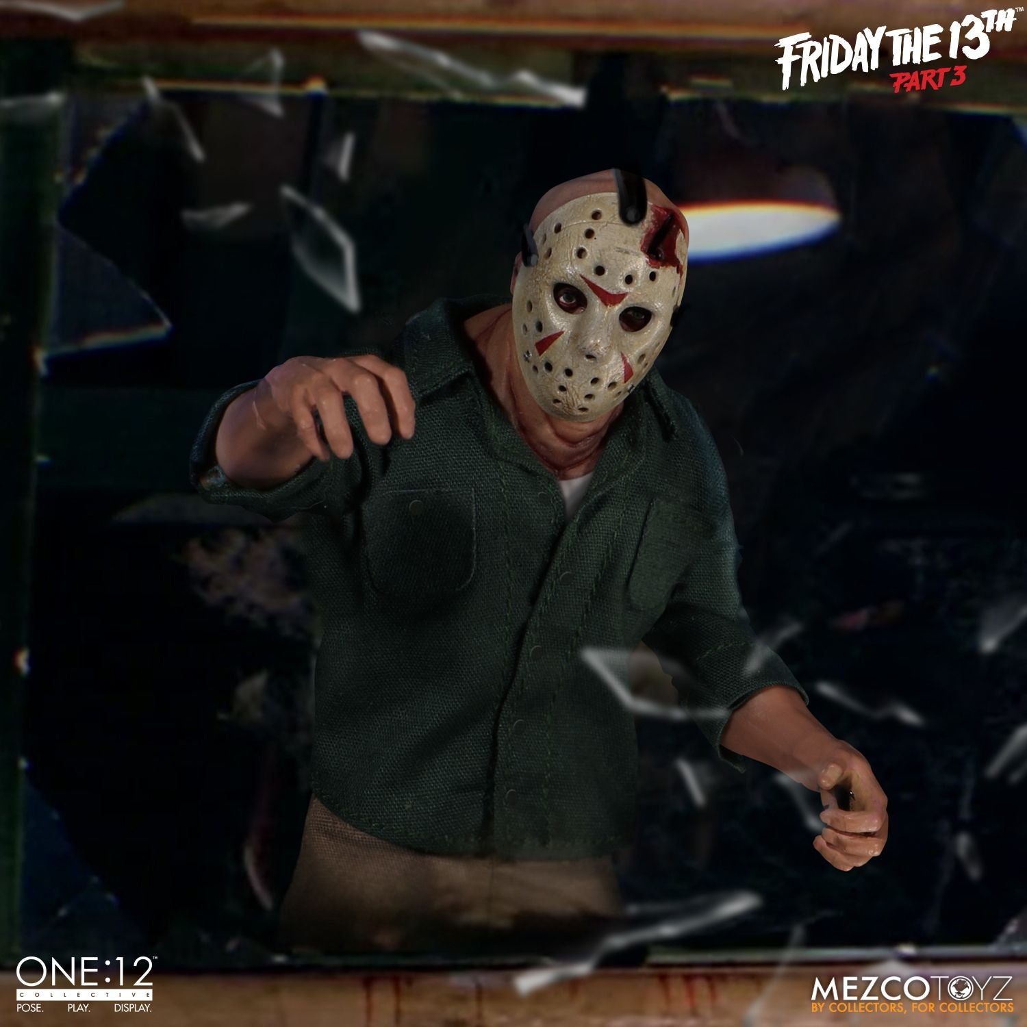 Jason Voorhees Mezco Toys One:12 Friday The 13th Part 3 Action Figure - Collectors Row Inc.
