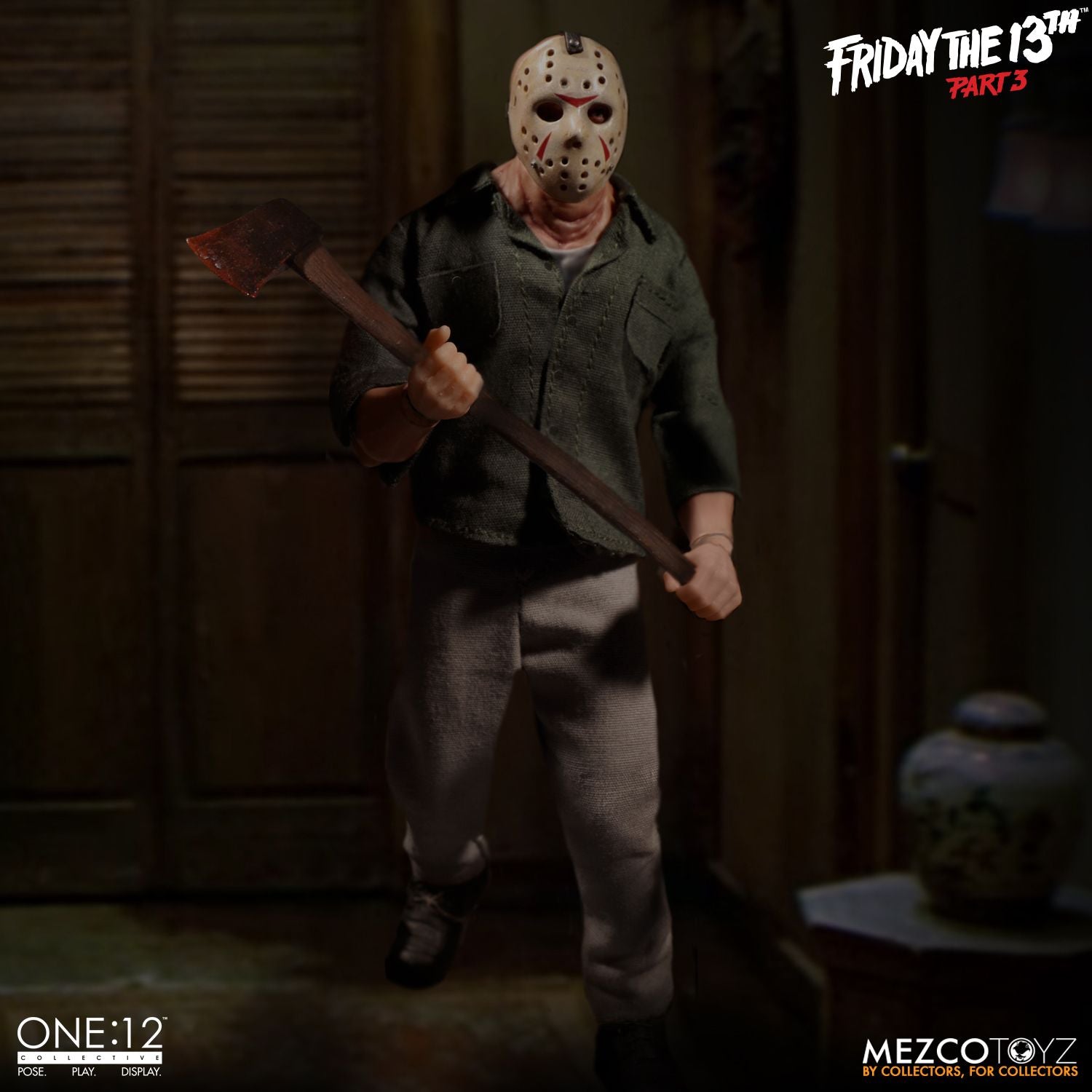 Jason Voorhees Mezco Toys One:12 Friday The 13th Part 3 Action Figure - Collectors Row Inc.