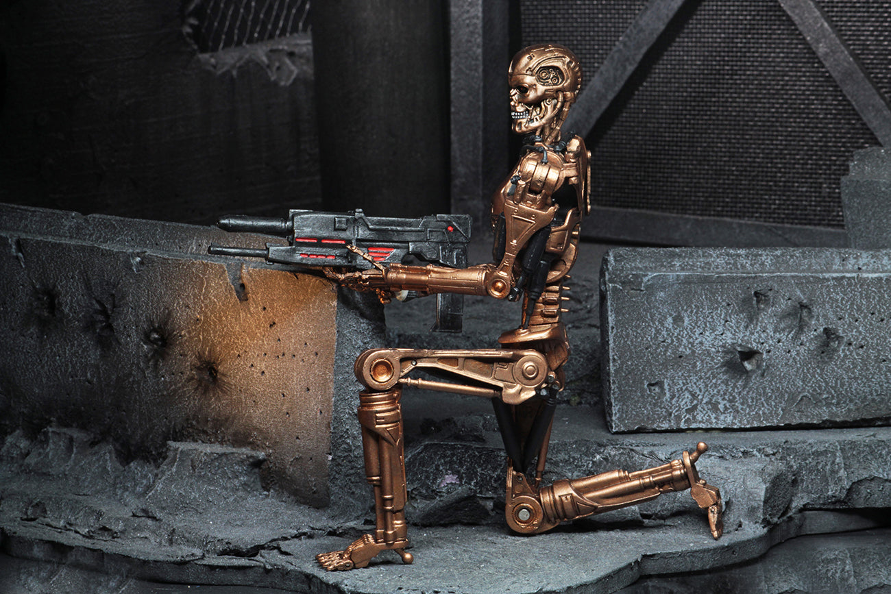 NECA - Terminator 2 - 7" Scale Action Figure - Kenner Tribute - Metal Mash Endoskeleton - Collectors Row Inc.