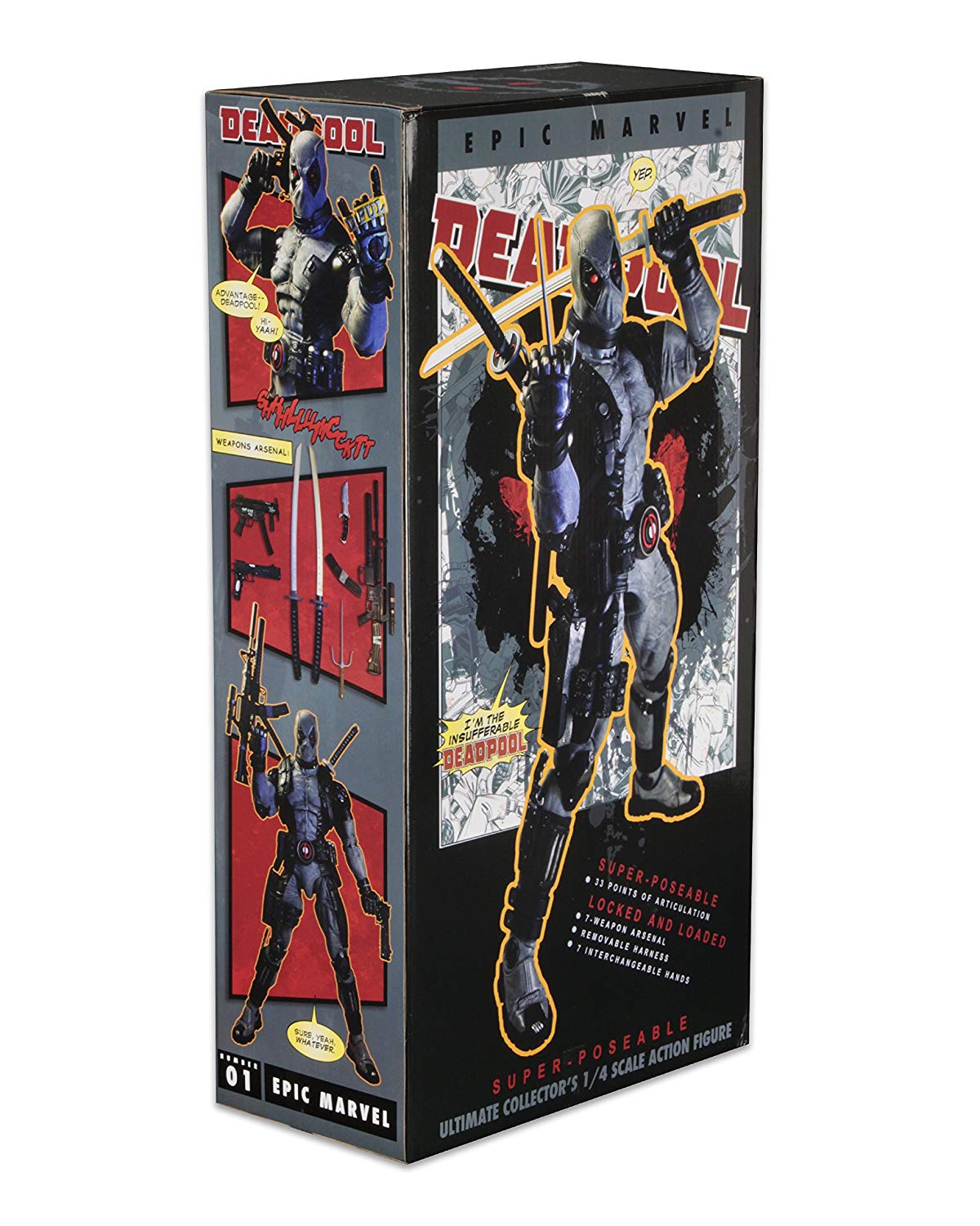 NECA Marvel X-Force Deadpool 1/4 Scale Action Figure - Collectors Row Inc.