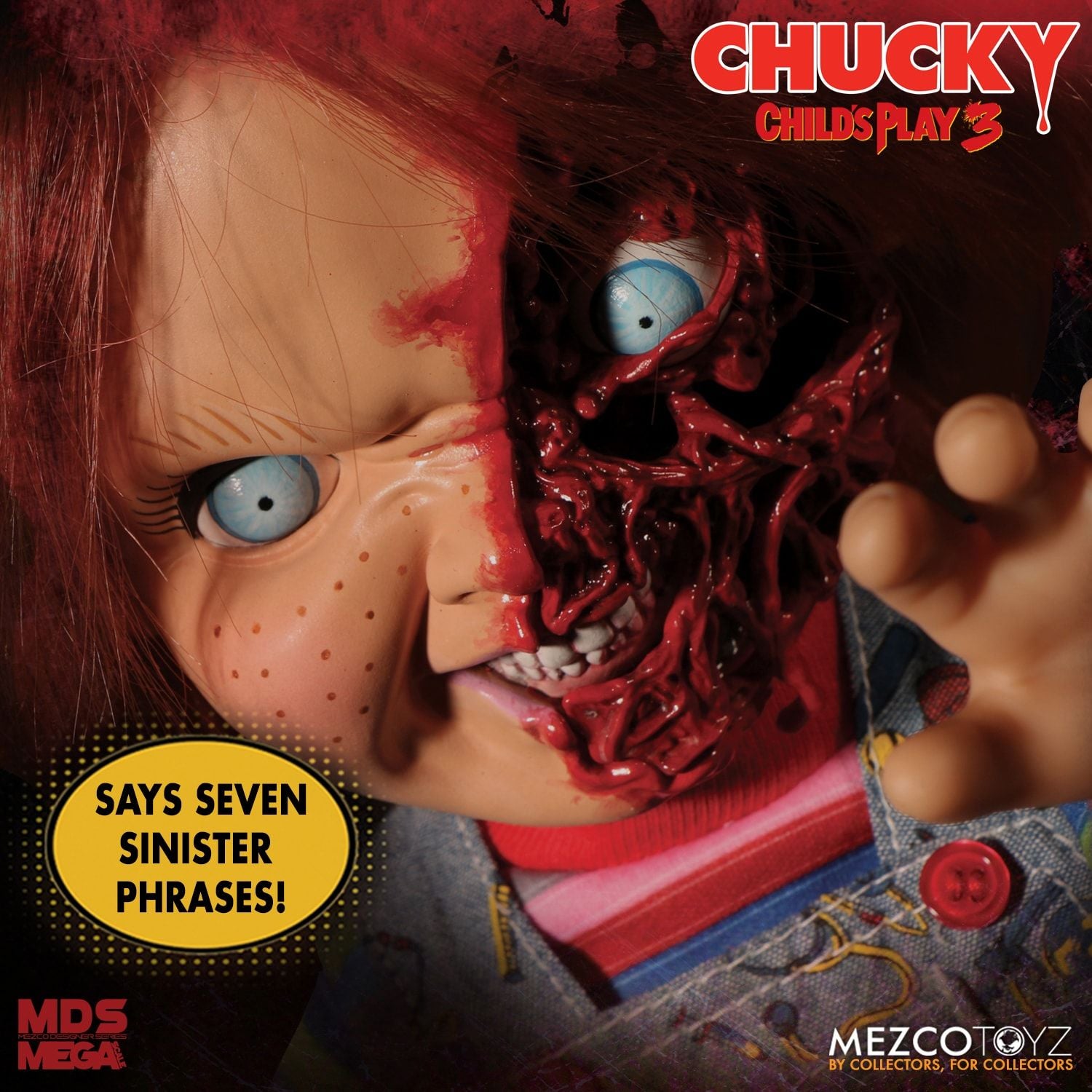 Child's Play 3: Talking Pizza Face Chucky by Mezco - Collectors Row Inc.
