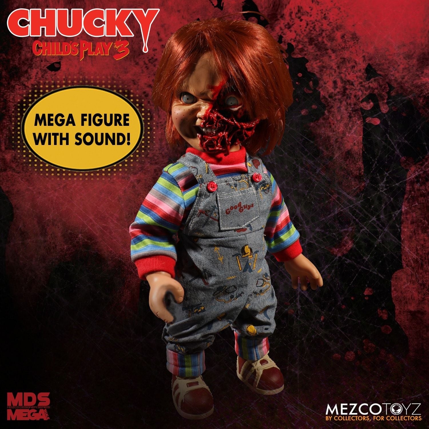 Child's Play 3: Talking Pizza Face Chucky by Mezco - Collectors Row Inc.