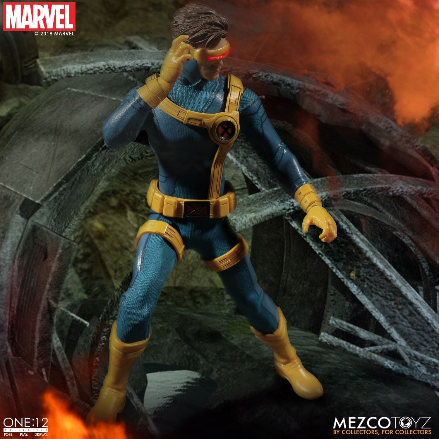 Mezco X-Men Cyclops Light Up One: 12 Collective: Marvel Action Figure - Collectors Row Inc.