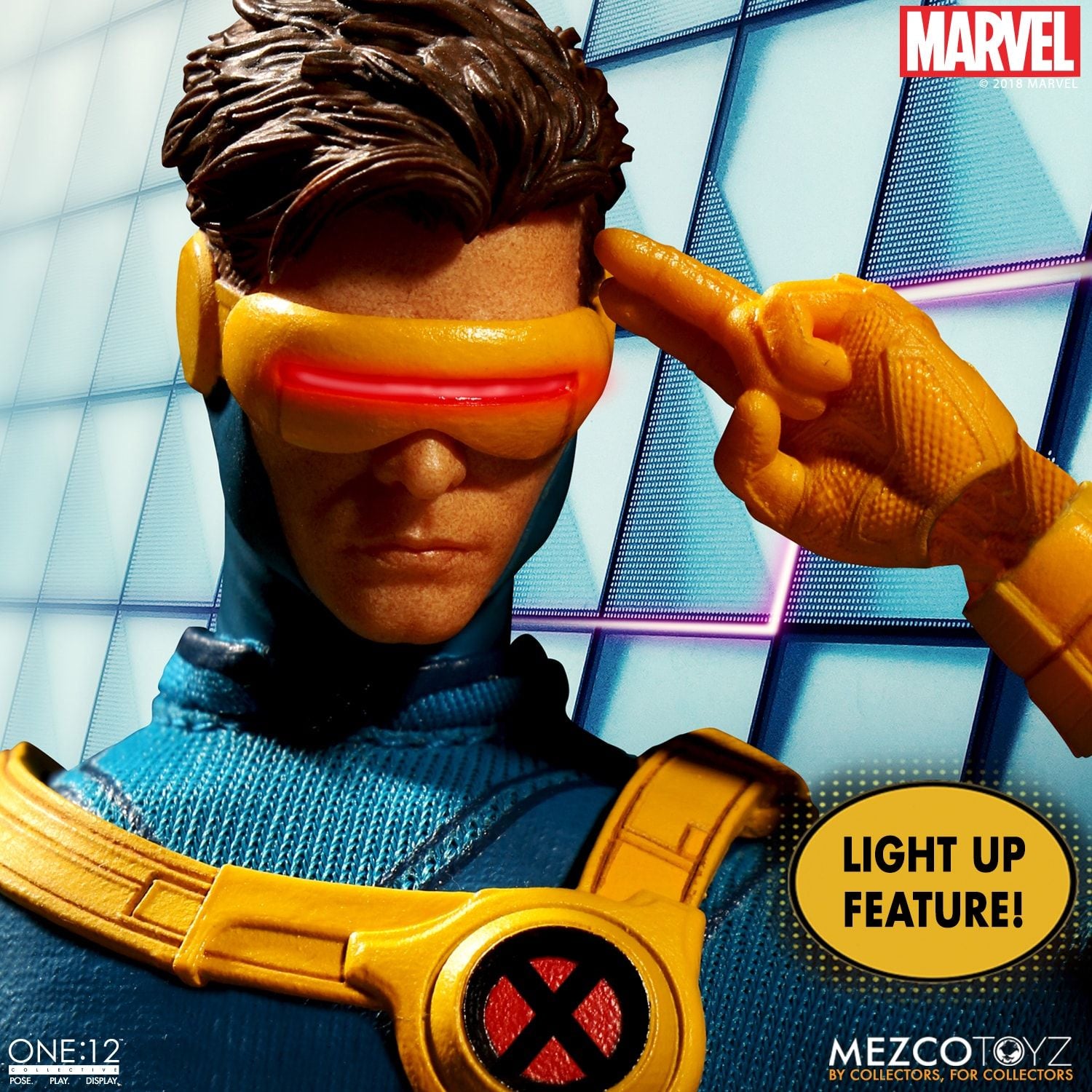 Mezco X-Men Cyclops Light Up One: 12 Collective: Marvel Action Figure - Collectors Row Inc.
