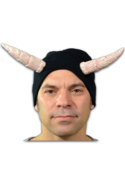 The Devils Cap Halloween Horned Beanie Hat BLACK by Trick or Treat Studios - Collectors Row Inc.
