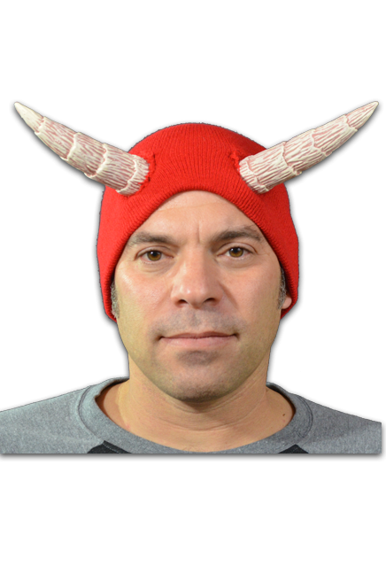 The Devils Cap Halloween Horned Beanie Hat RED by Trick or Treat Studios - Collectors Row Inc.