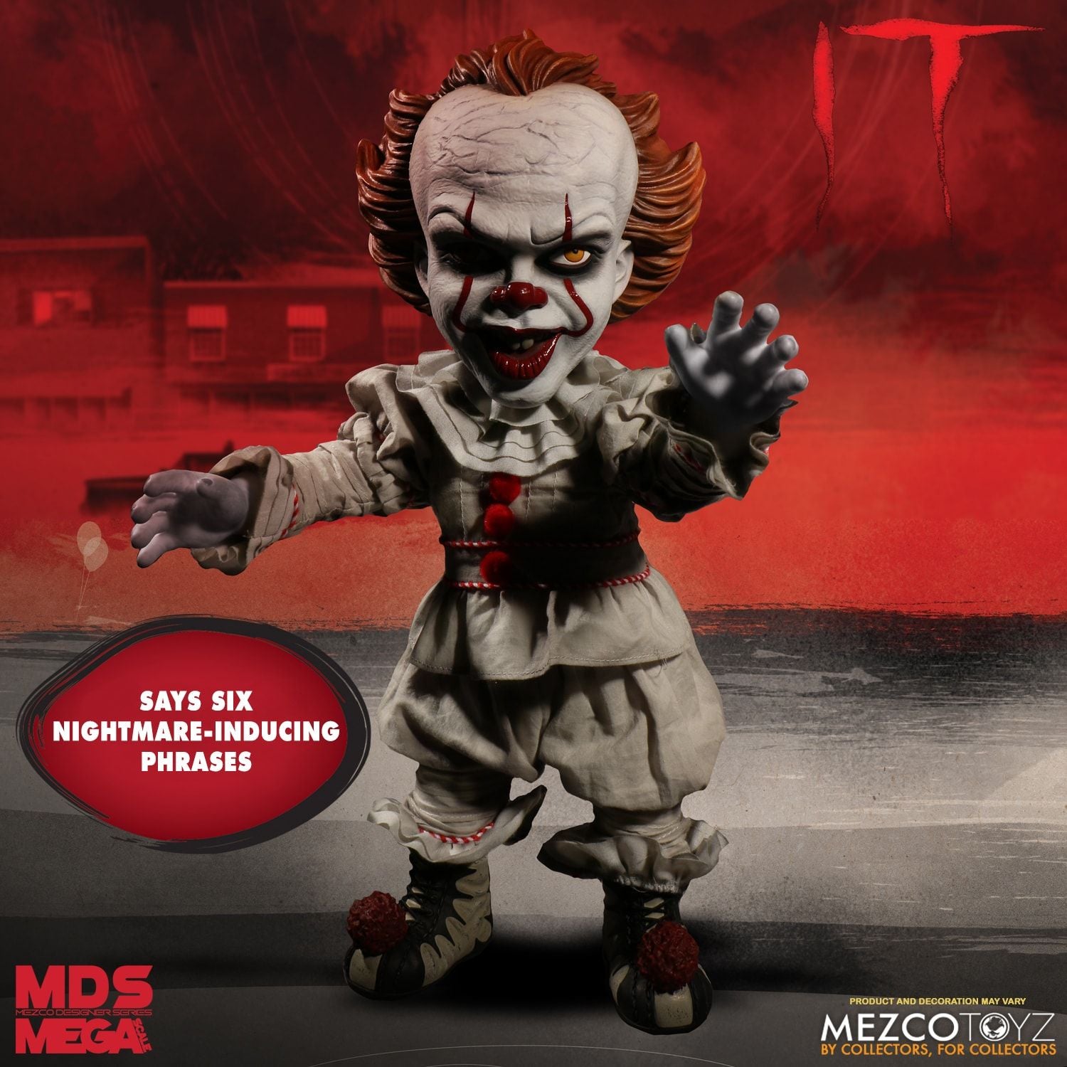 Mezco Pennywise IT 2017 Mega Scale Talking Figure Designer Series - Collectors Row Inc.