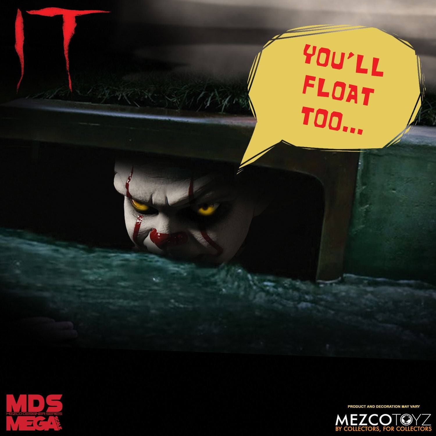 Mezco Pennywise IT 2017 Mega Scale Talking Figure Designer Series - Collectors Row Inc.