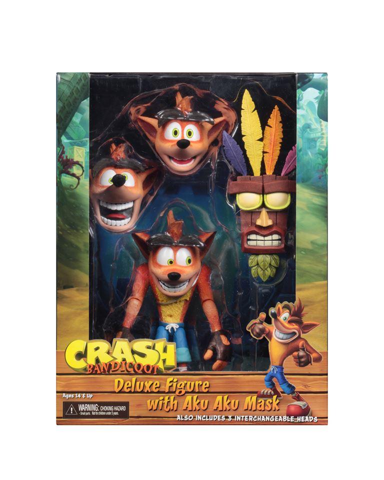 NECA - Crash Bandicoot - 7" Scale Action Figure- Ultra Deluxe Crash - Collectors Row Inc.