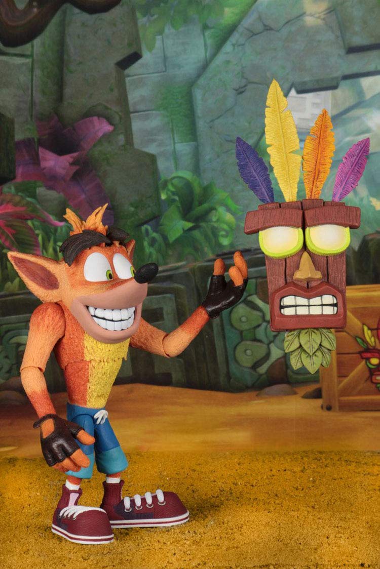 NECA - Crash Bandicoot - 7" Scale Action Figure- Ultra Deluxe Crash - Collectors Row Inc.