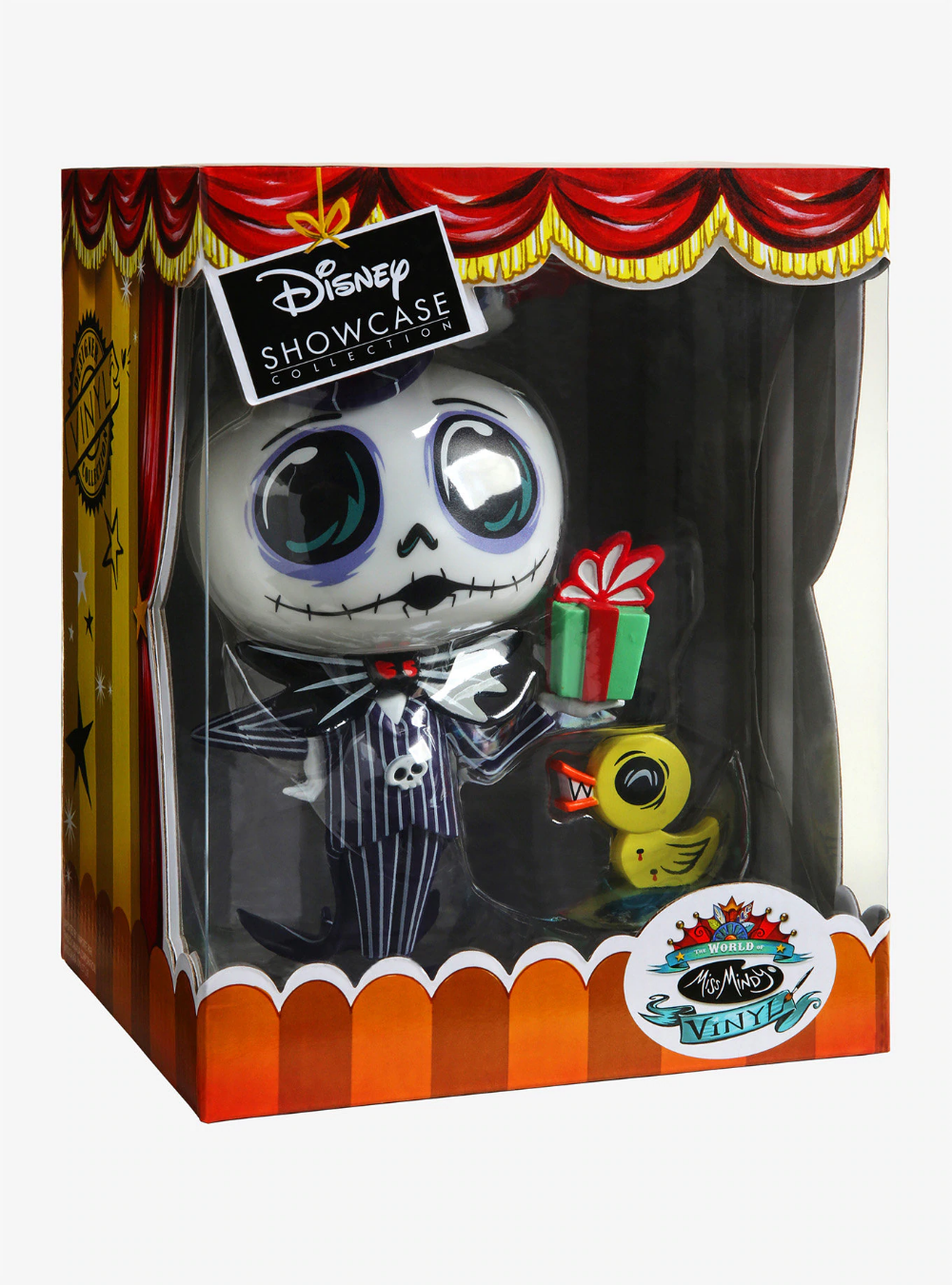 Nightmare Before Christmas Jack Skellington with Present World of Miss Mindy Vinyl Figurine - Collectors Row Inc.