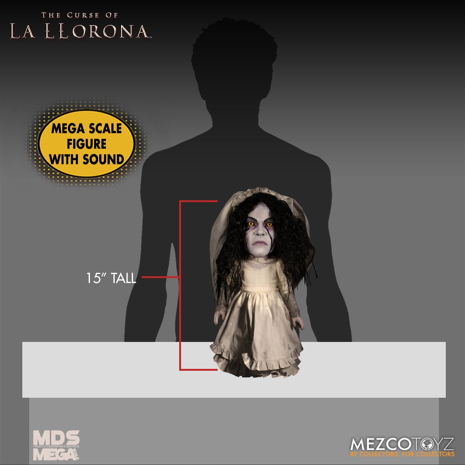 Mezco Designer Series MDS Mega Scale La Llorona Doll Figure - Collectors Row Inc.