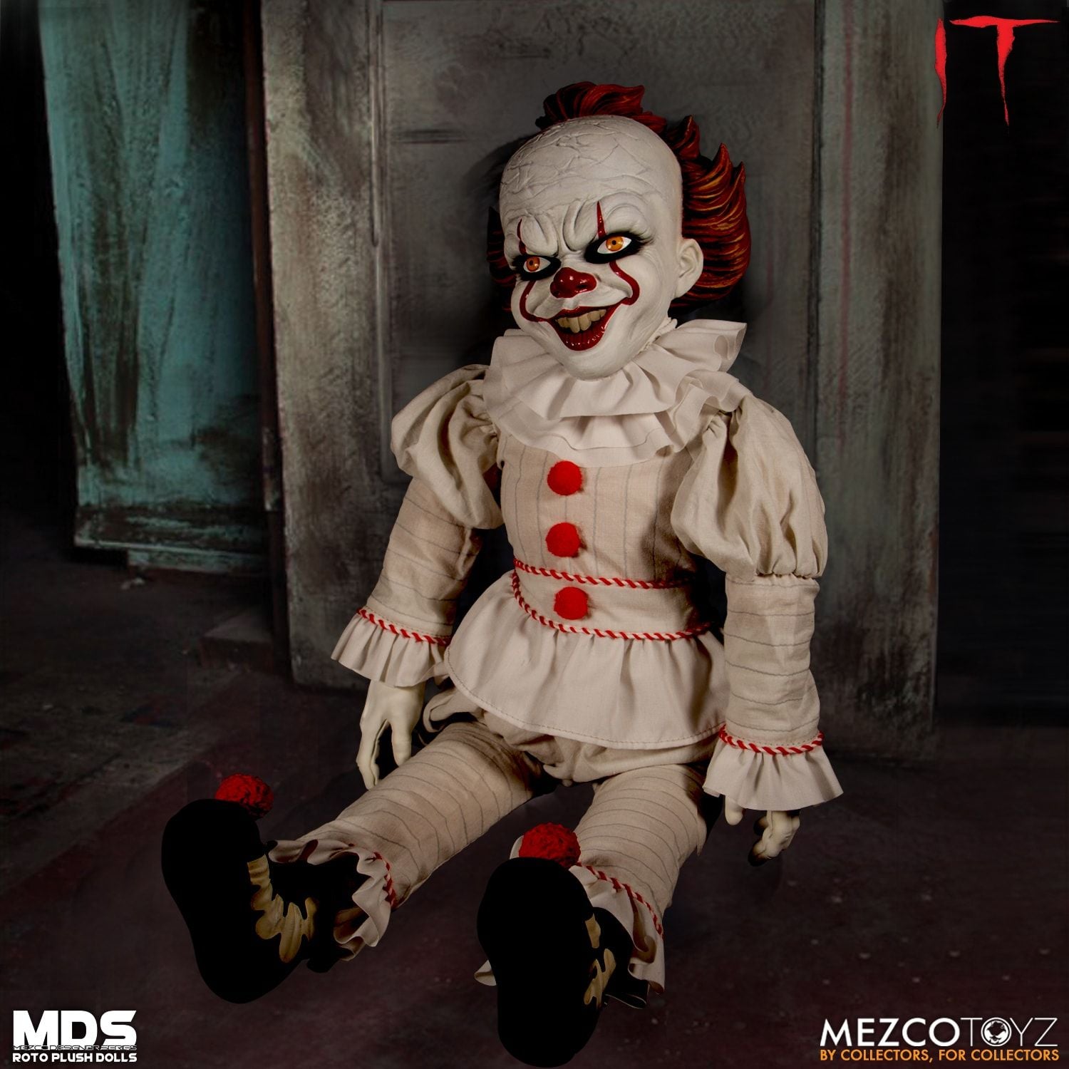 Mezco IT Pennywise Roto Plush Designer Series Figure MDS Doll - Collectors Row Inc.