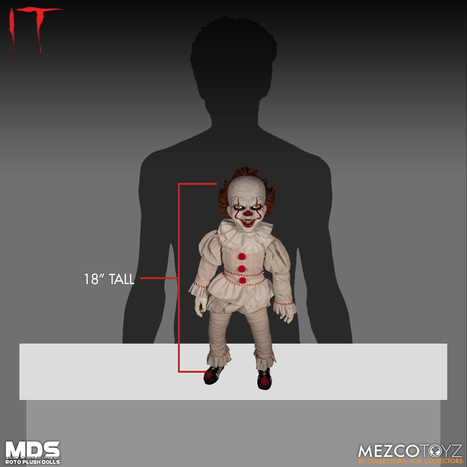 Mezco IT Pennywise Roto Plush Designer Series Figure MDS Doll - Collectors Row Inc.