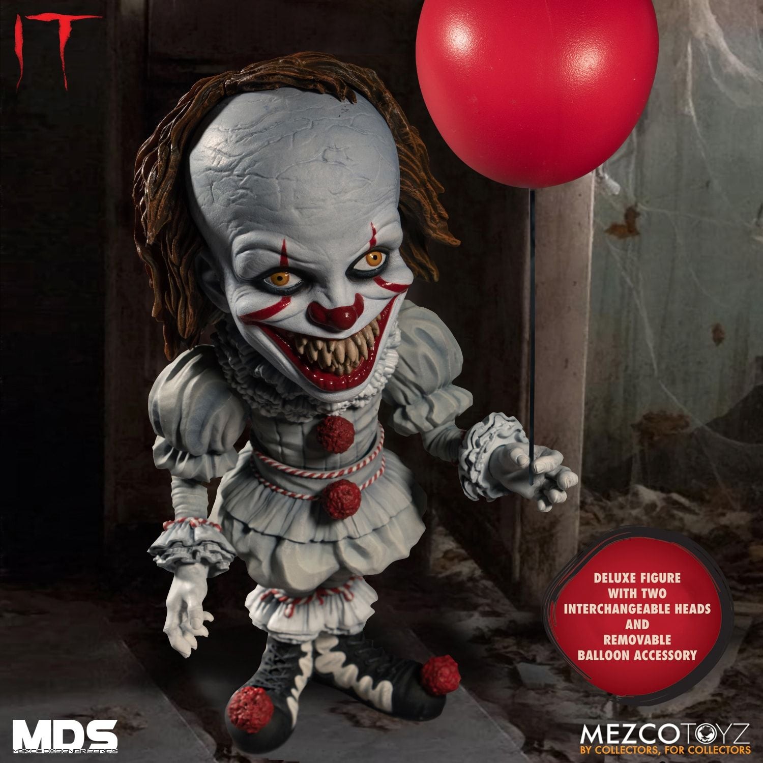IT: Pennywise Designer Series Deluxe Action Figure - Collectors Row Inc.