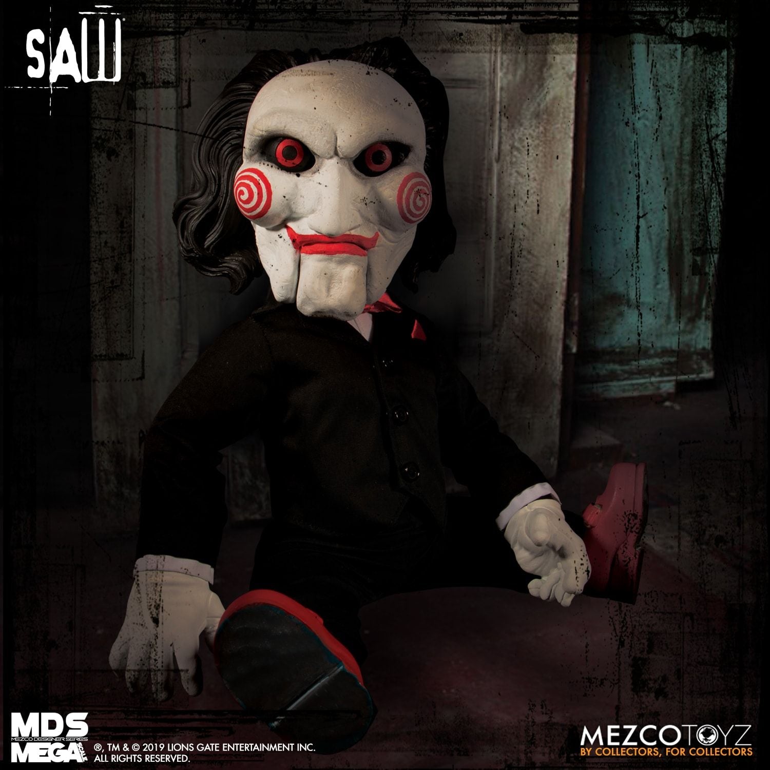 Mezco Designer Series MDS Mega Scale Saw Talking Billy Doll Figure - Collectors Row Inc.