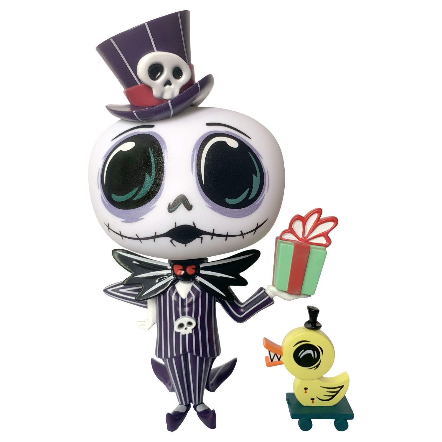 Nightmare Before Christmas Jack Skellington with Present World of Miss Mindy Vinyl Figurine - Collectors Row Inc.