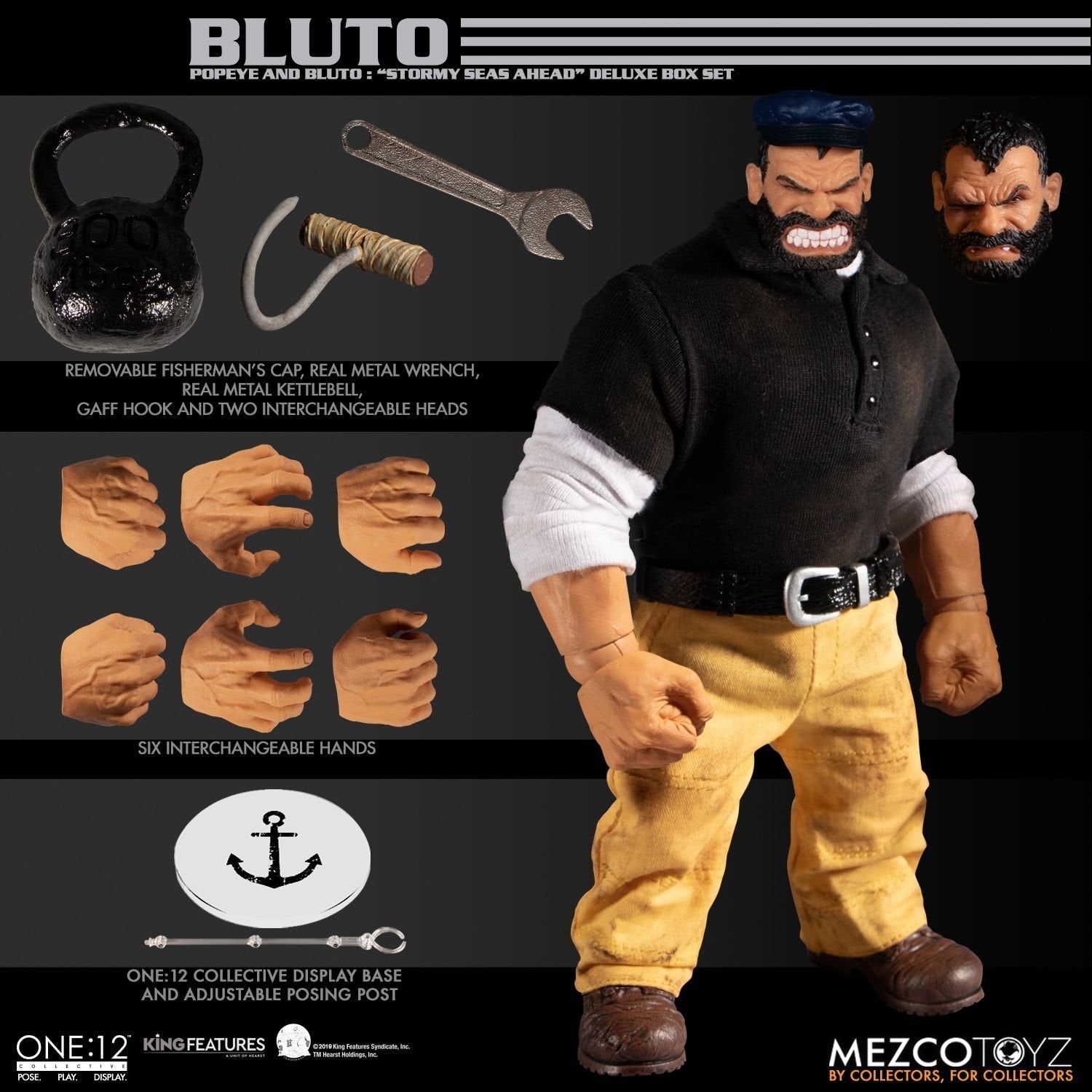 Mezco One:12 Popeye &amp; Bluto - Stormy Seas Ahead Deluxe Boxed Set - Collectors Row Inc.
