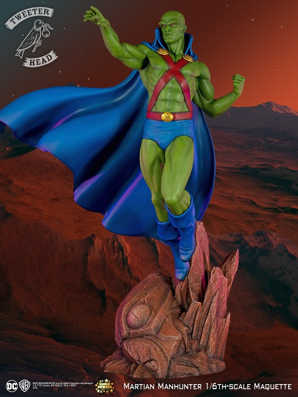 Tweeterhead Martian Manhunter EXCLUSIVE Super Powers Maquette DC Statue - Collectors Row Inc.