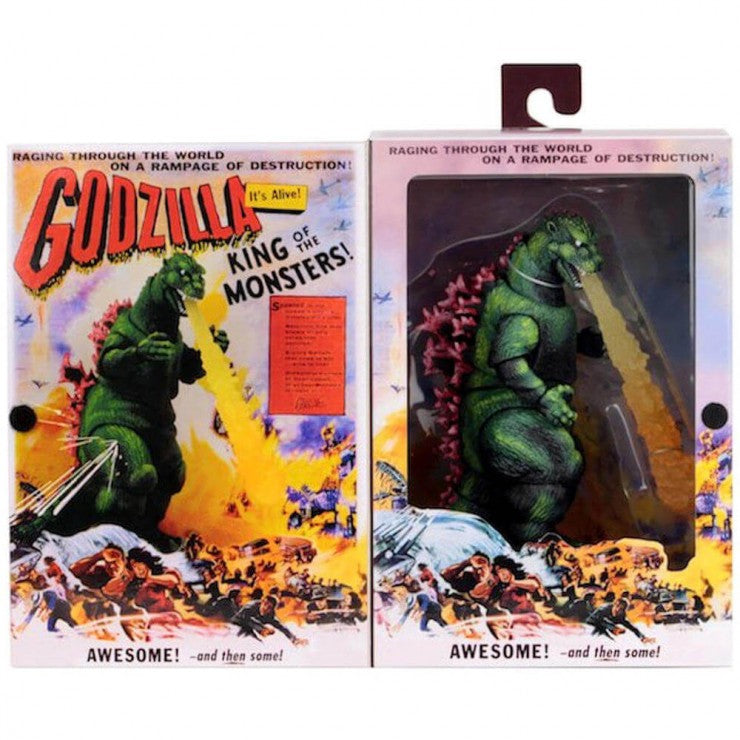 NECA Godzilla - 12&quot; Head to Tail Action Figure - 1956 Movie Poster Godzilla - Collectors Row Inc.