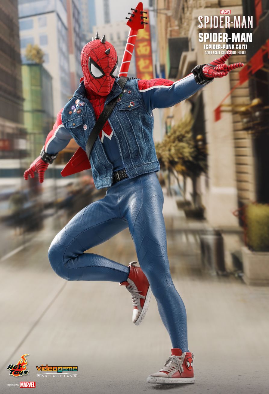 Hot Toys Spider-Man Spider-Punk Suit Video Game Masterpiece Series - Sixth Scale Figure - Collectors Row Inc.