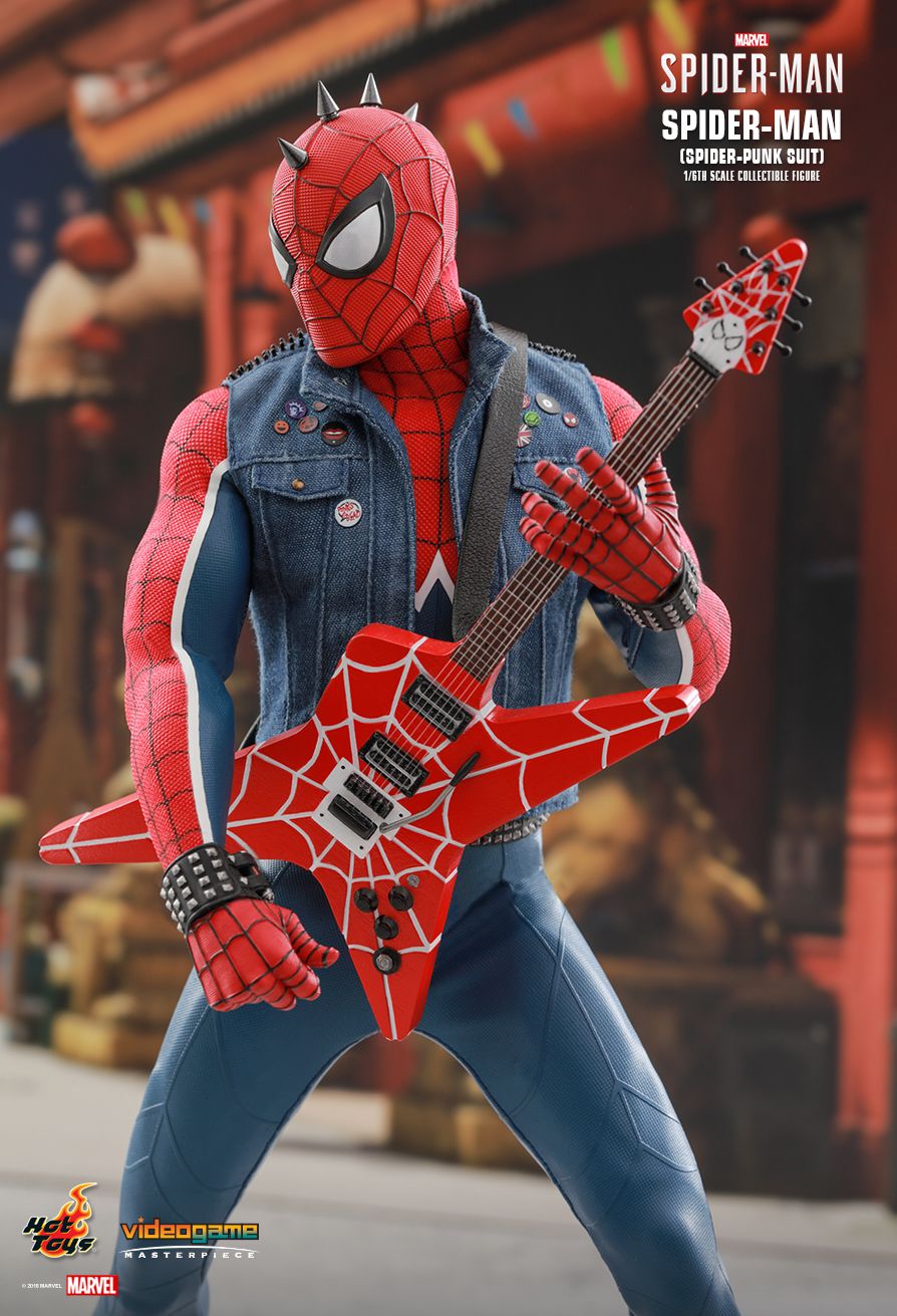 Hot Toys Spider-Man Spider-Punk Suit Video Game Masterpiece Series - Sixth Scale Figure - Collectors Row Inc.
