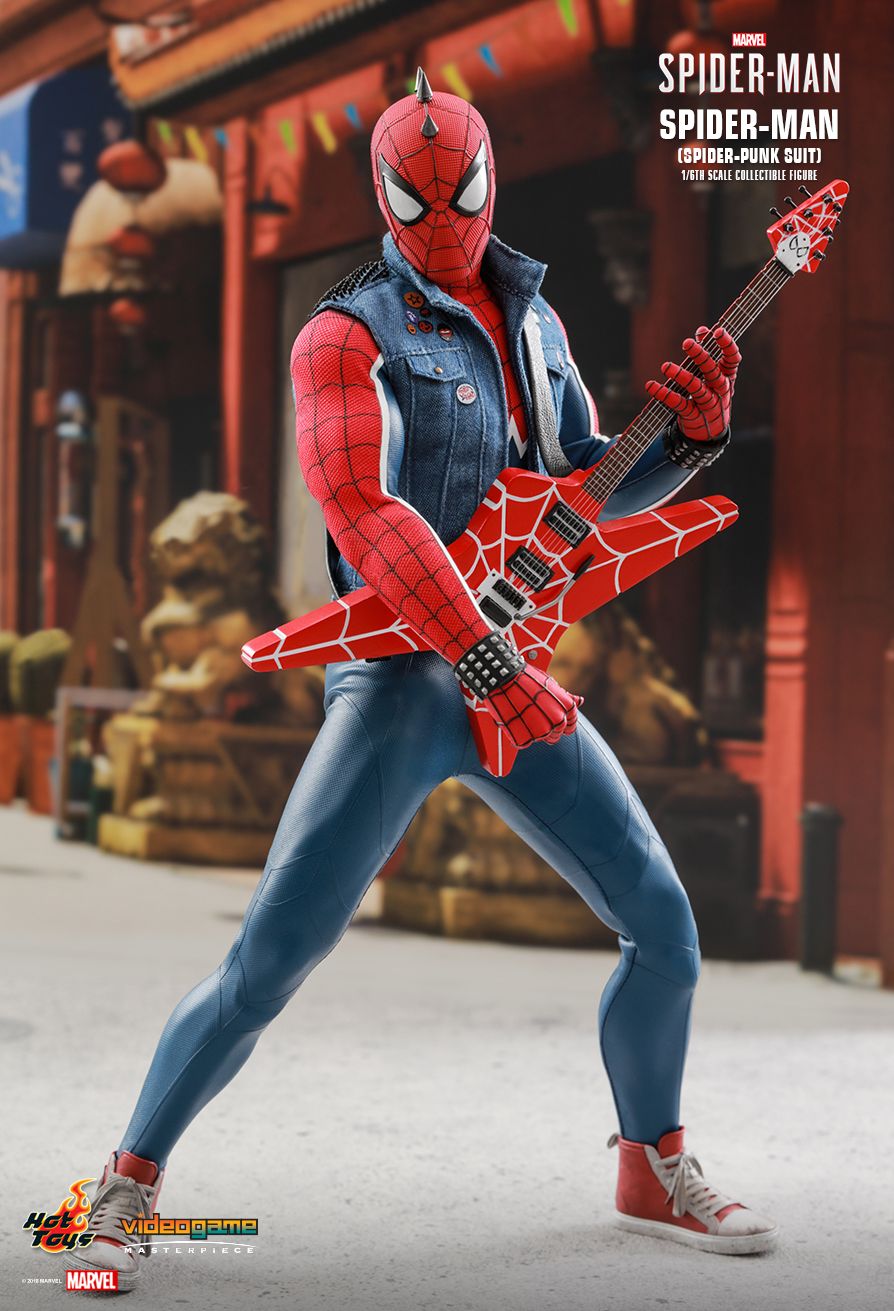 Hot Toys Spider-Man Spider-Punk Suit Video Game Masterpiece Series - Sixth Scale Figure - Collectors Row Inc.