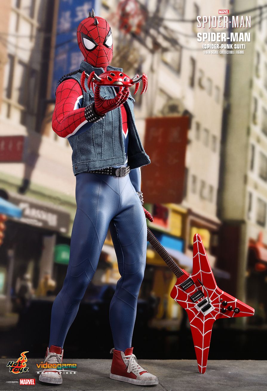 Hot Toys Spider-Man Spider-Punk Suit Video Game Masterpiece Series - Sixth Scale Figure - Collectors Row Inc.