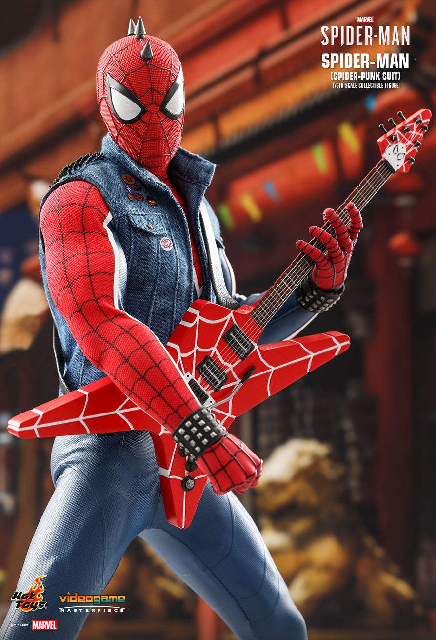 Hot Toys Spider-Man Spider-Punk Suit Video Game Masterpiece Series - Sixth Scale Figure - Collectors Row Inc.