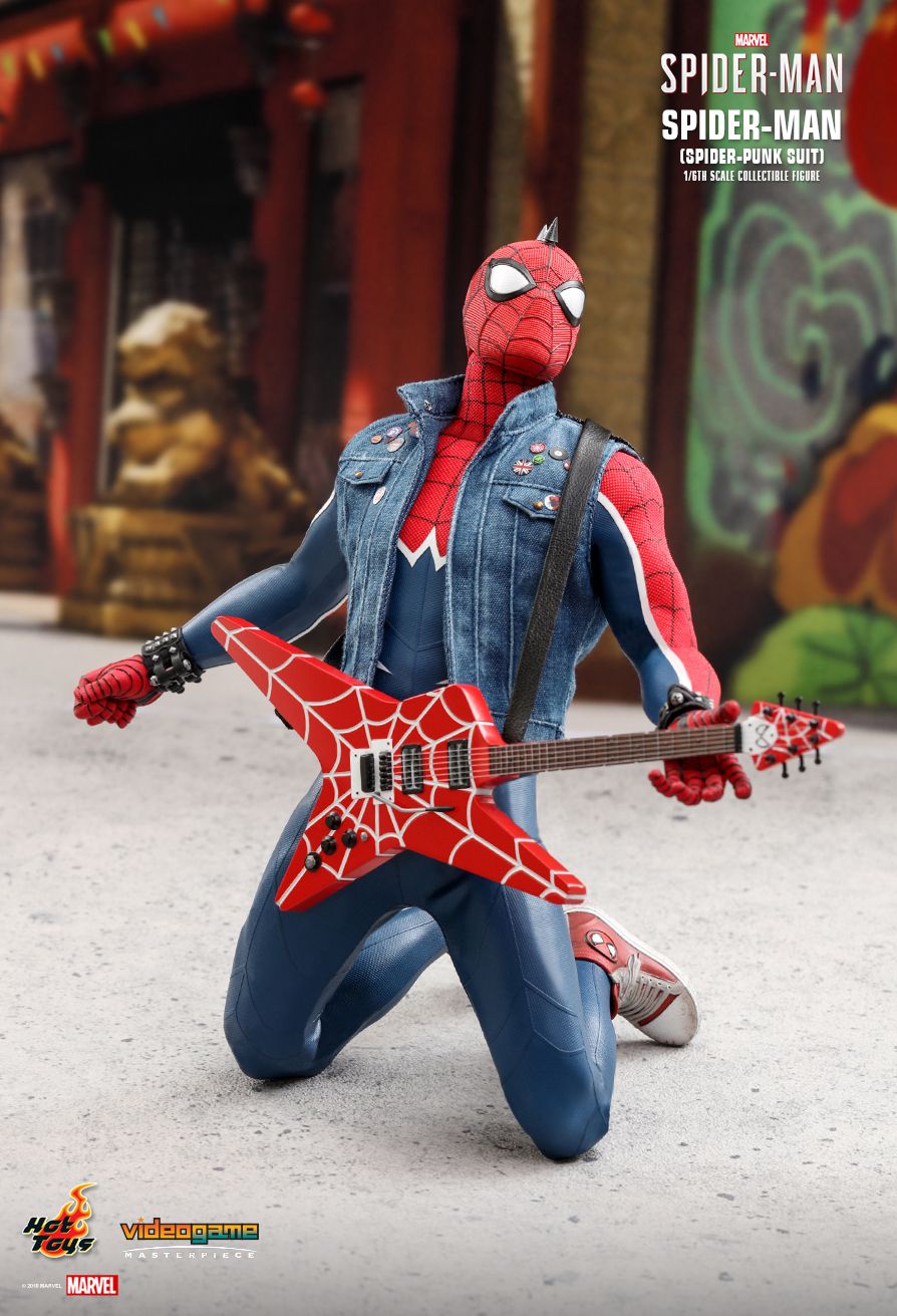 Hot Toys Spider-Man Spider-Punk Suit Video Game Masterpiece Series - Sixth Scale Figure - Collectors Row Inc.