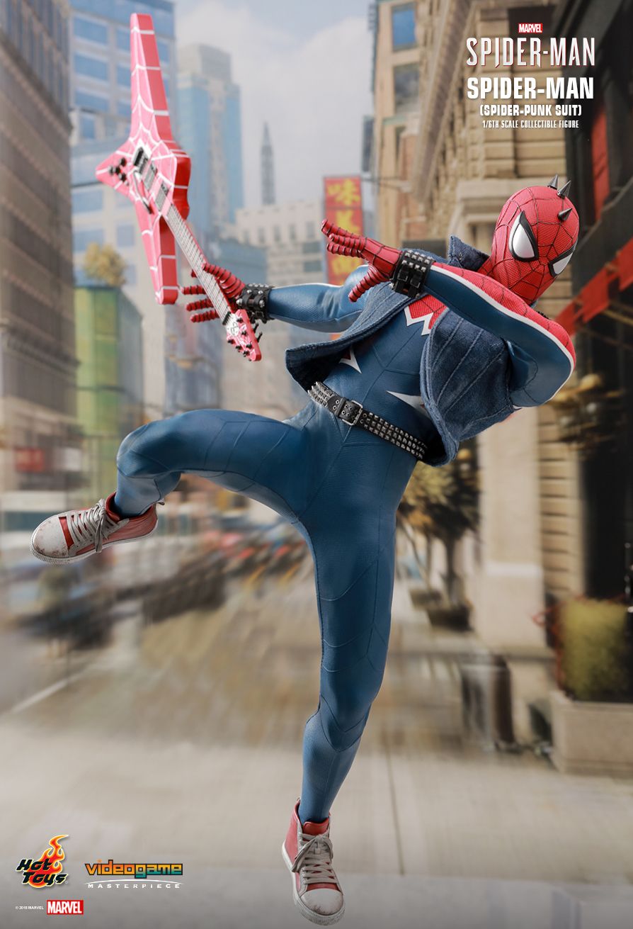 Hot Toys Spider-Man Spider-Punk Suit Video Game Masterpiece Series - Sixth Scale Figure - Collectors Row Inc.