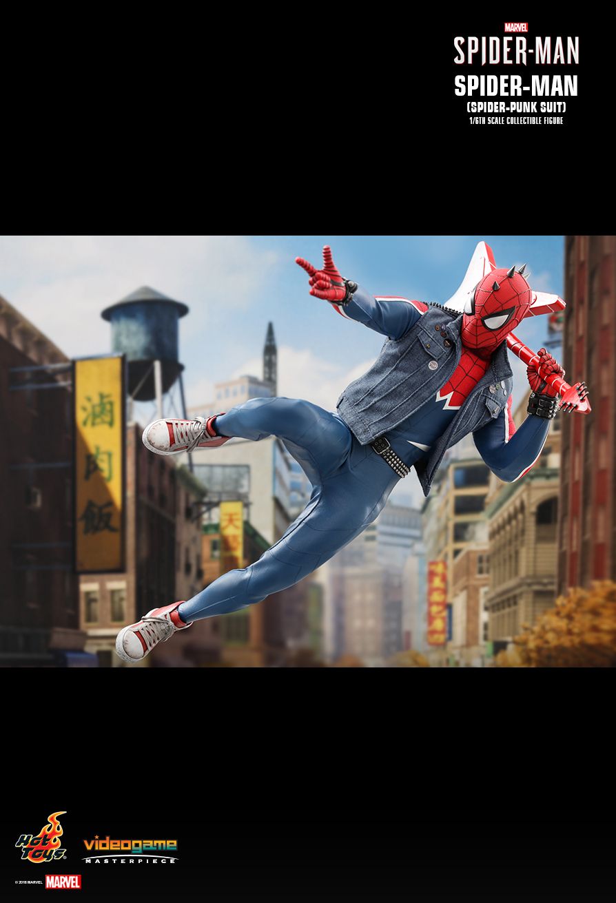 Hot Toys Spider-Man Spider-Punk Suit Video Game Masterpiece Series - Sixth Scale Figure - Collectors Row Inc.