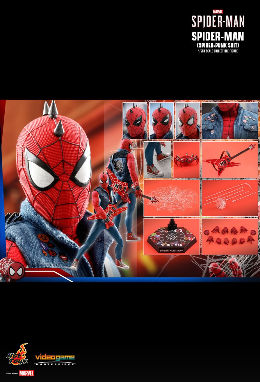 Hot Toys Spider-Man Spider-Punk Suit Video Game Masterpiece Series - Sixth Scale Figure - Collectors Row Inc.
