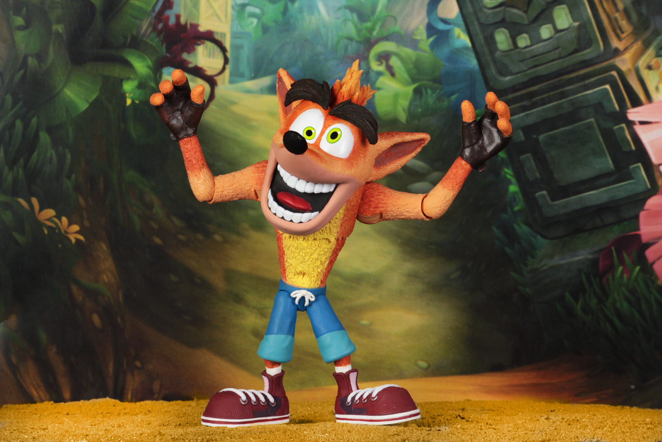NECA - Crash Bandicoot - 7" Scale Action Figure- Ultra Deluxe Crash - Collectors Row Inc.