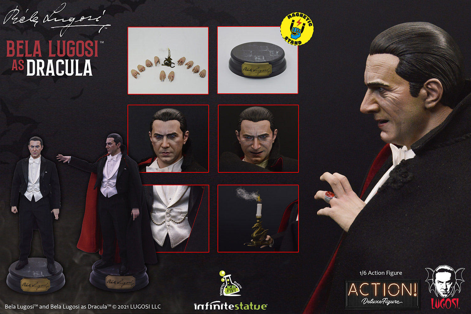 Bela Lugosi As Dracula Infinite Statue 1/6th  Action Figure - Collectors Row Inc.
