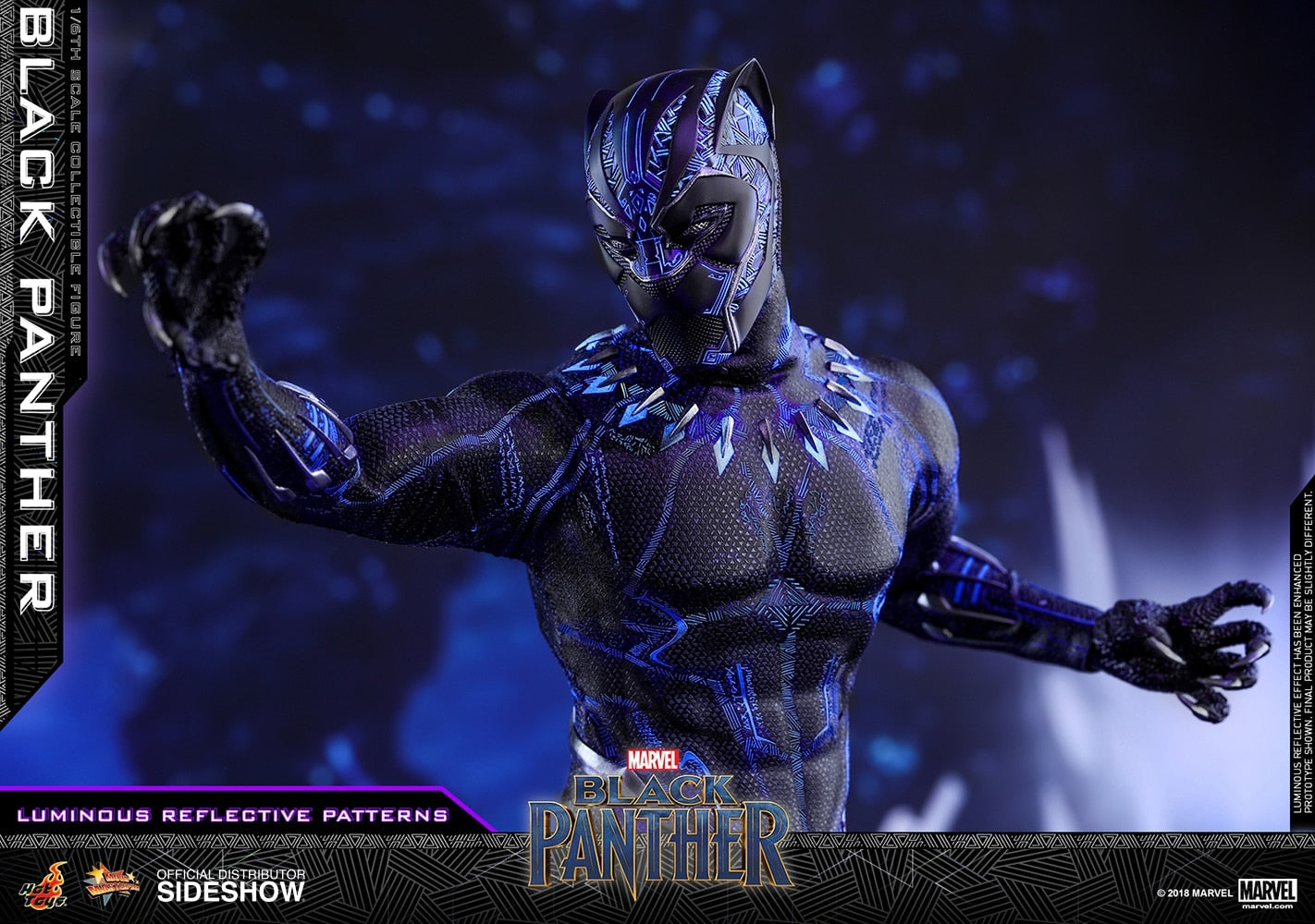 Hot Toys Black Panther Marvel Movie Masterpiece Series Sixth Scale Figure - Collectors Row Inc.