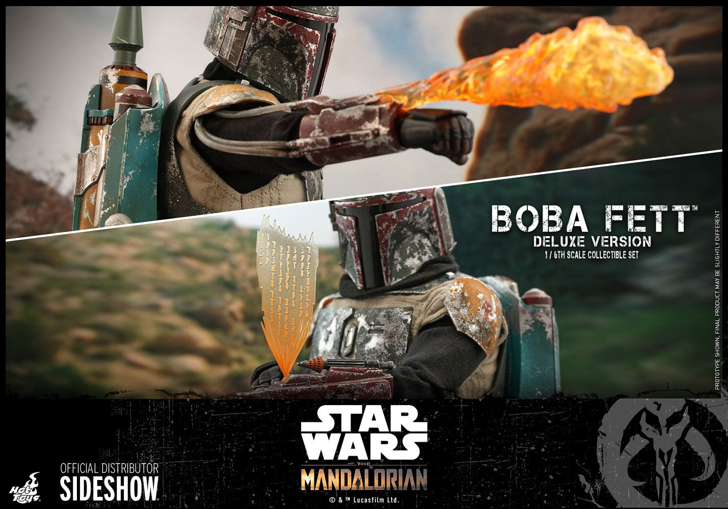 Boba Fett The Mandalorian Deluxe Sixth Scale Figure Set - Collectors Row Inc.