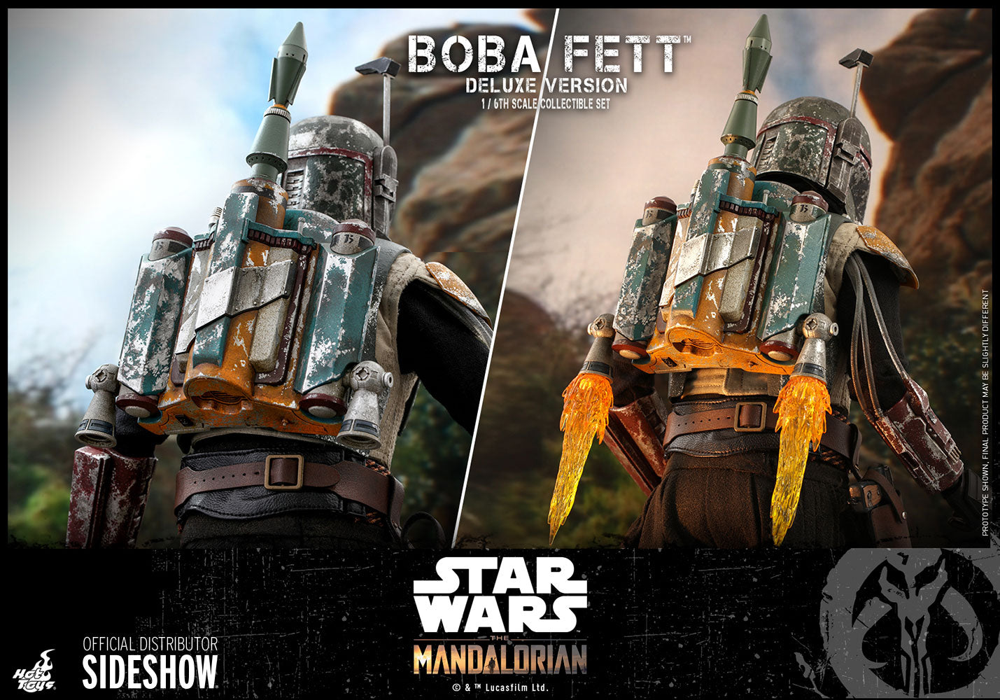 Boba Fett The Mandalorian Deluxe Sixth Scale Figure Set - Collectors Row Inc.