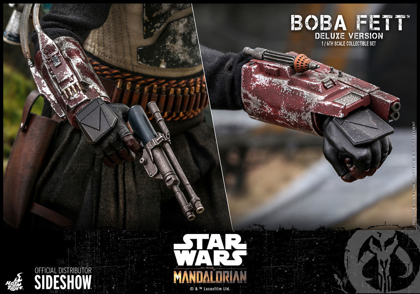 Boba Fett The Mandalorian Deluxe Sixth Scale Figure Set - Collectors Row Inc.