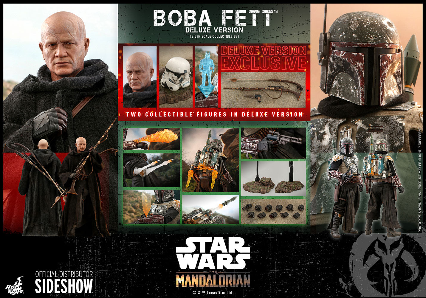 Boba Fett The Mandalorian Deluxe Sixth Scale Figure Set - Collectors Row Inc.