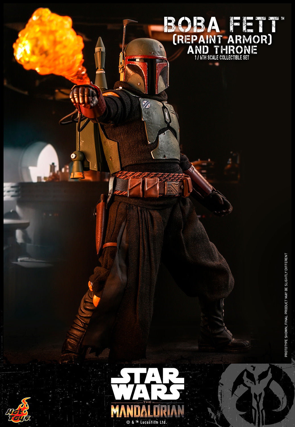 Boba Fett (Repaint Armor) and Throne Sixth Scale Figure Set