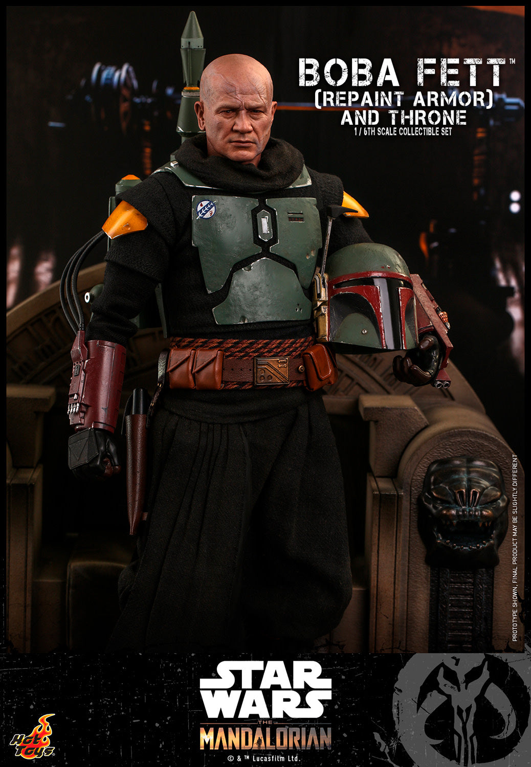 Boba Fett (Repaint Armor) and Throne Sixth Scale Figure Set