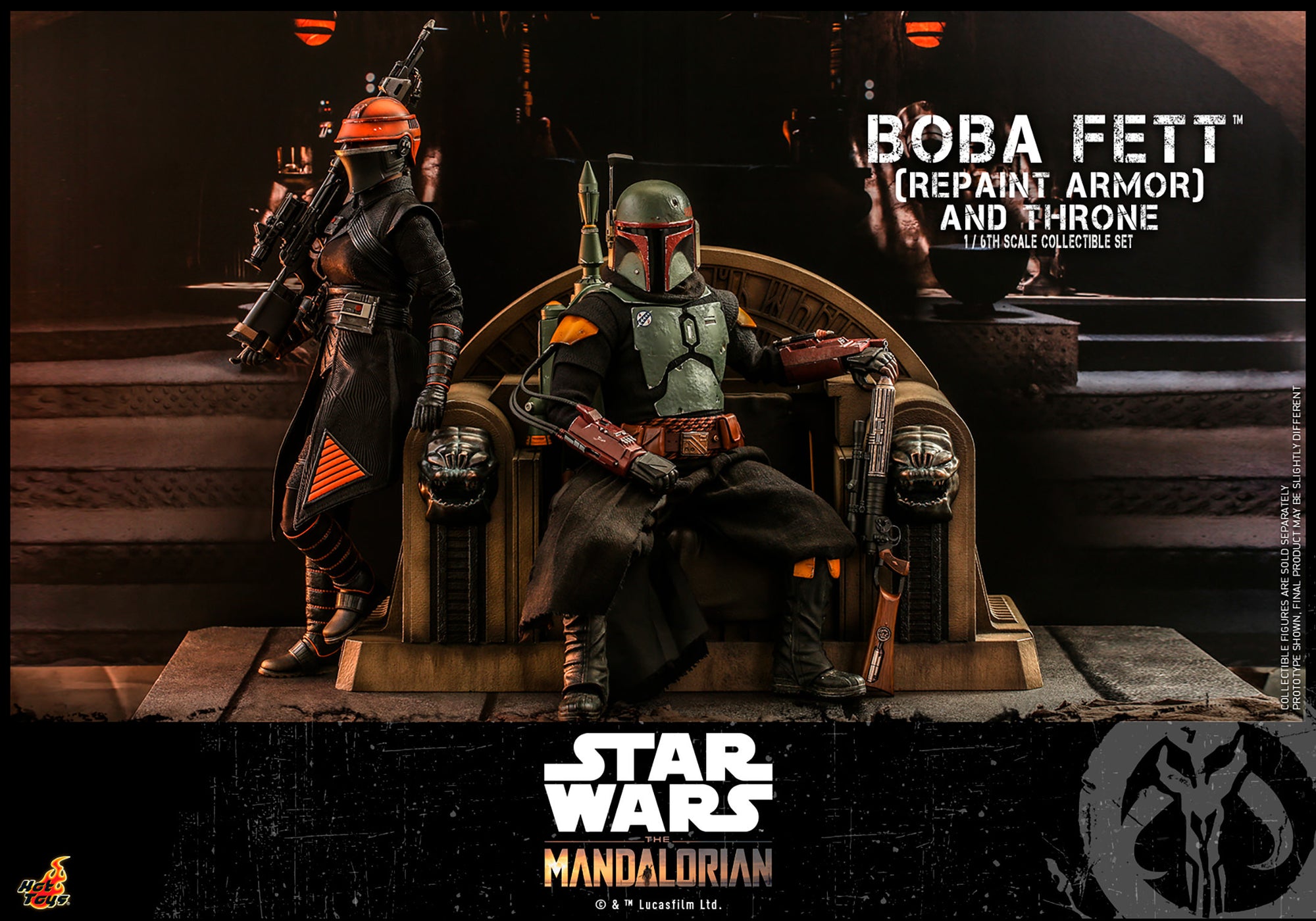 Boba Fett (Repaint Armor) and Throne Sixth Scale Figure Set