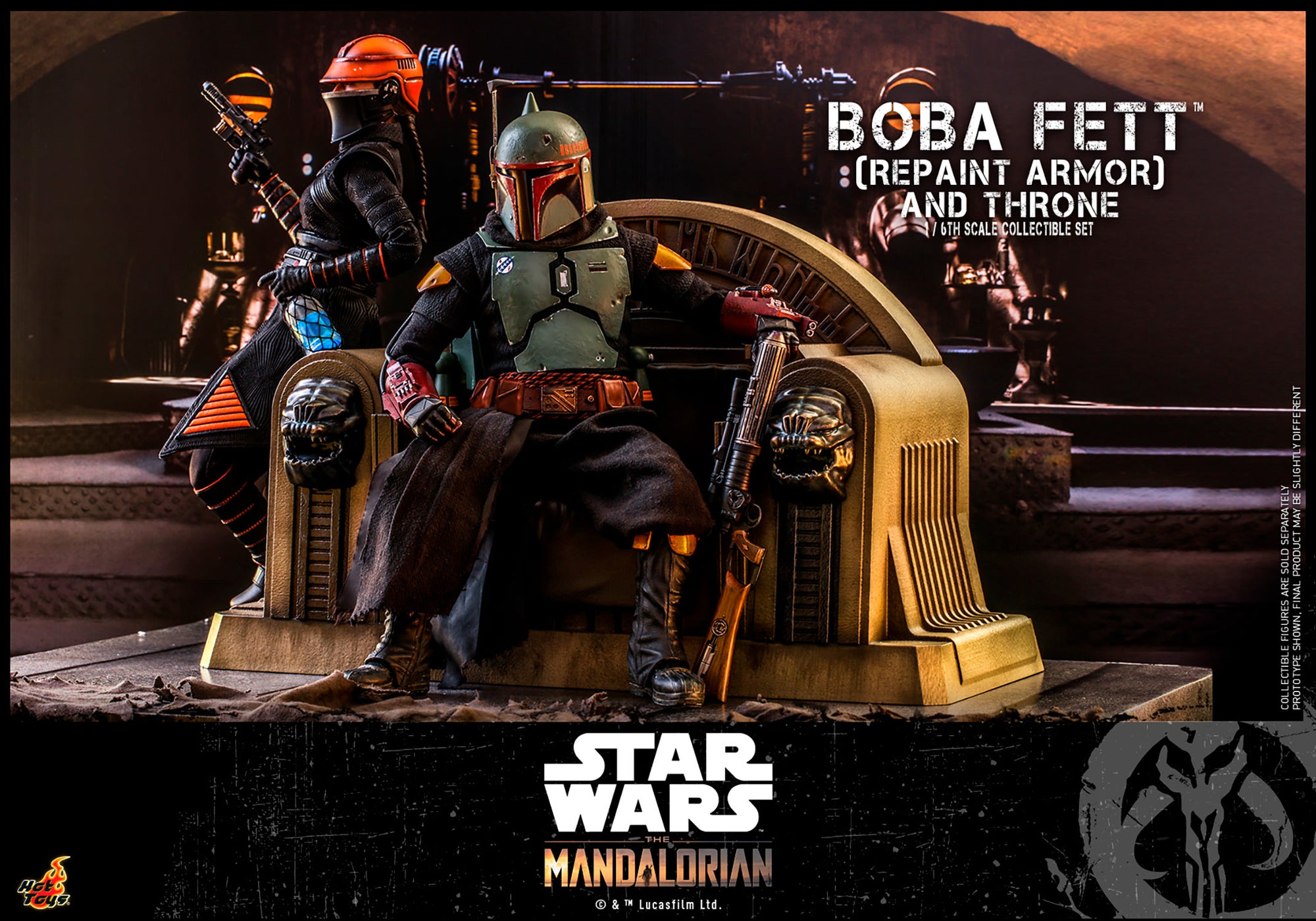Boba Fett (Repaint Armor) and Throne Sixth Scale Figure Set