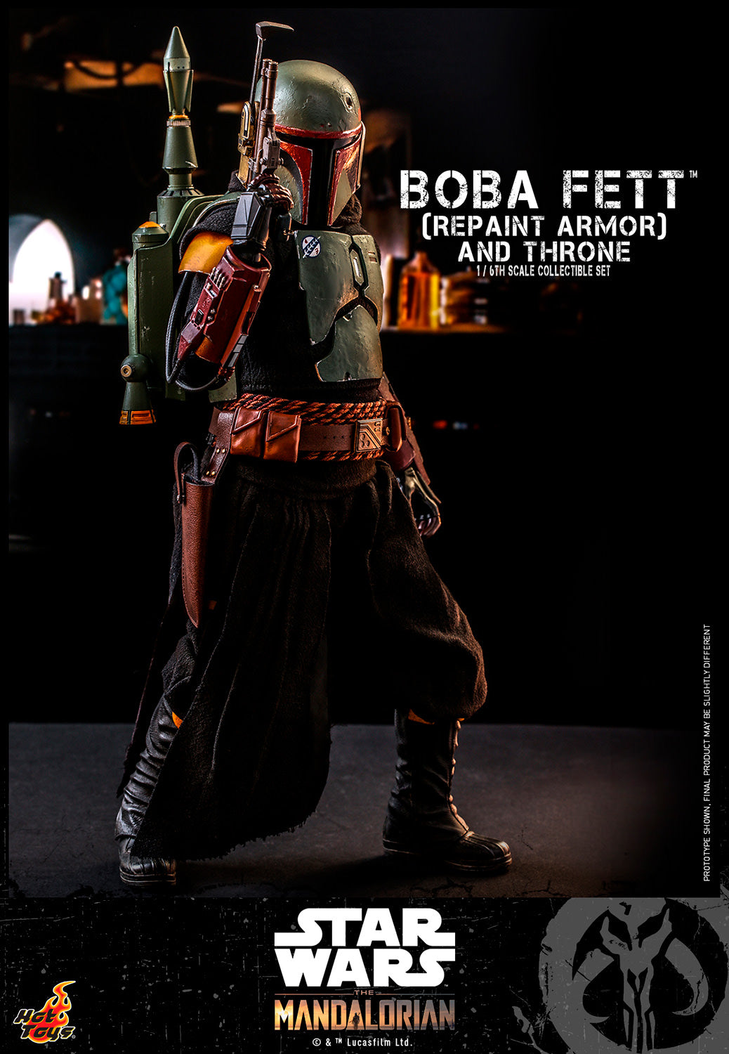 Boba Fett (Repaint Armor) and Throne Sixth Scale Figure Set
