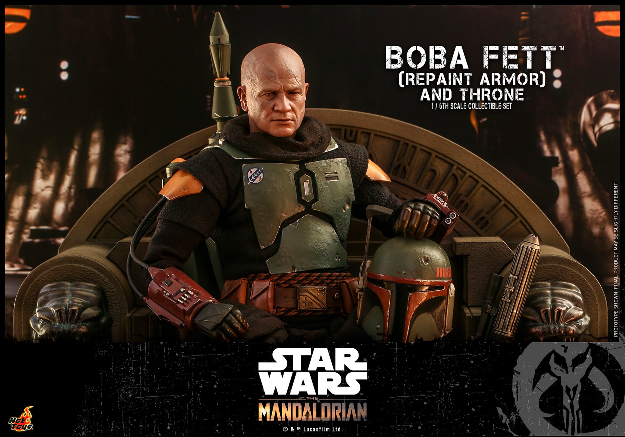 Boba Fett (Repaint Armor) and Throne Sixth Scale Figure Set