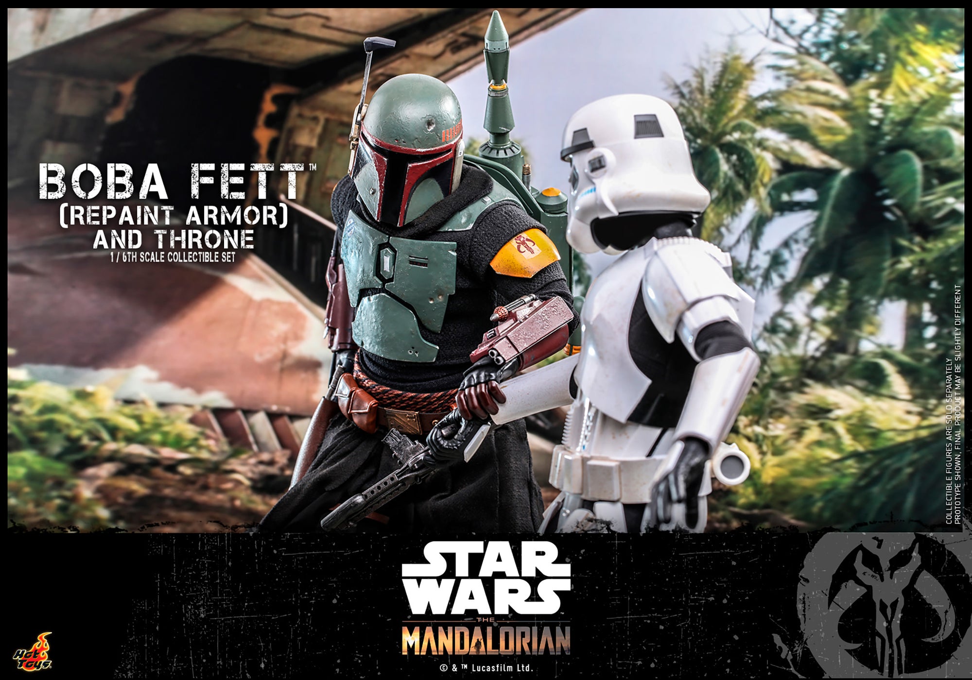 Boba Fett (Repaint Armor) and Throne Sixth Scale Figure Set