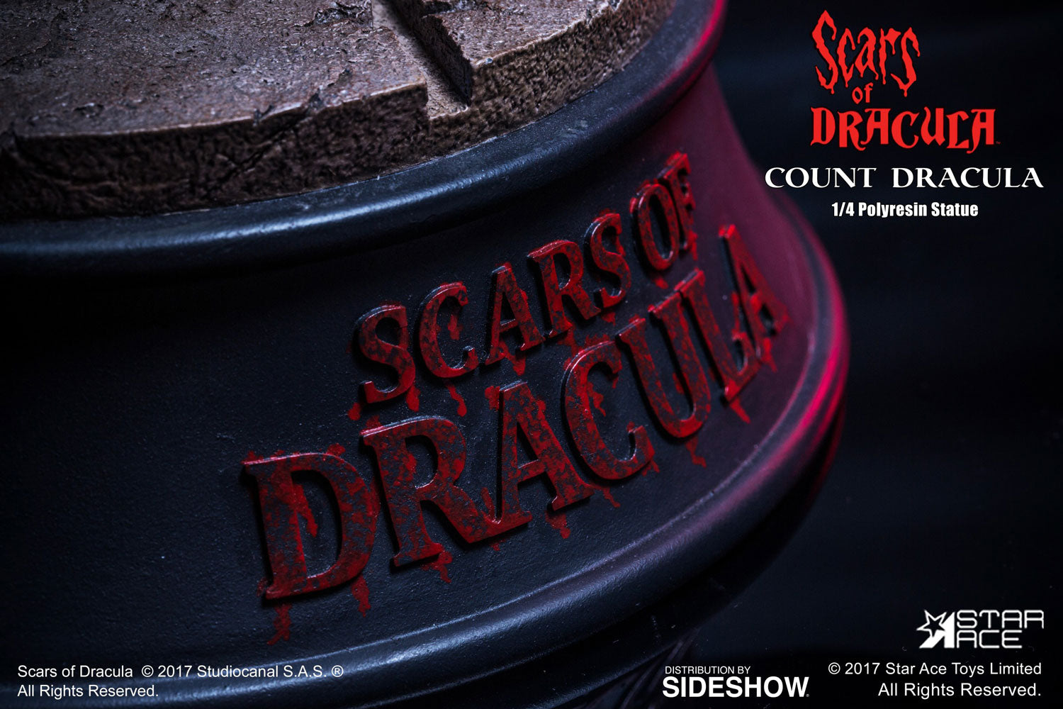 Count Dracula Christopher Lee 1/4 Scale Statue Scars of Dracula Superb Scale - Collectors Row Inc.