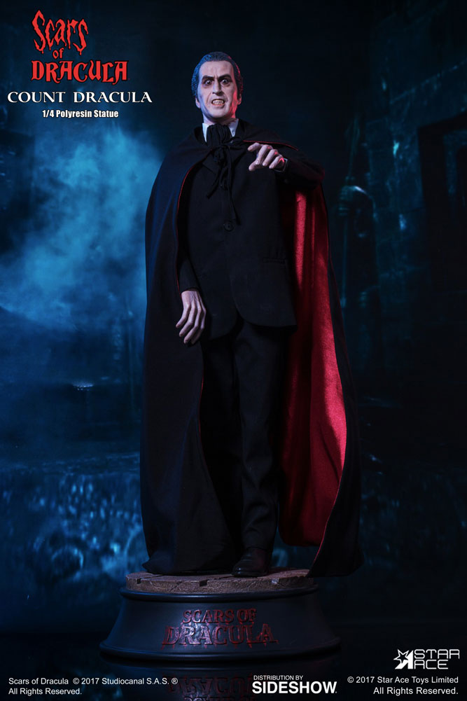 Count Dracula Christopher Lee 1/4 Scale Statue Scars of Dracula Superb Scale - Collectors Row Inc.
