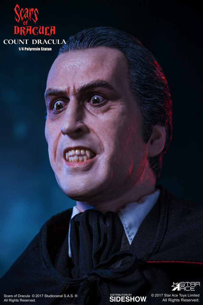 Count Dracula Christopher Lee 1/4 Scale Statue Scars of Dracula Superb Scale - Collectors Row Inc.